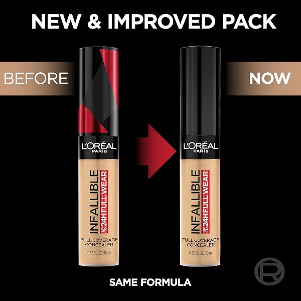 L’OREAL PARIS MAKEUP INFALLIBLE FULL WEAR WATERPROOF MATTE CONCEALER, FULL COVERAGE, IVORY, 0.33 FL. OZ.