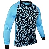 Kalci Hidden Chest Padding Soccer Goalie Jersey Youth & Adult. Long Sleeves Elbow Padded Goalkeeper Shirt for Boys & Girls