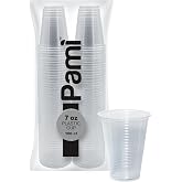 PAMI Disposable Clear Plastic Cups 7 oz,BPA-Free,Stackable,Multipurpose,100