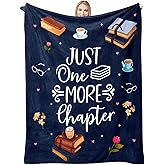Calibron Book Lovers Gifts, Teacher Gifts for Women Men Book Lover Throw Blanket, Birthday Gift for Women, Librarian Birthday Gift for Friends 60" x50 (Navy Blue)