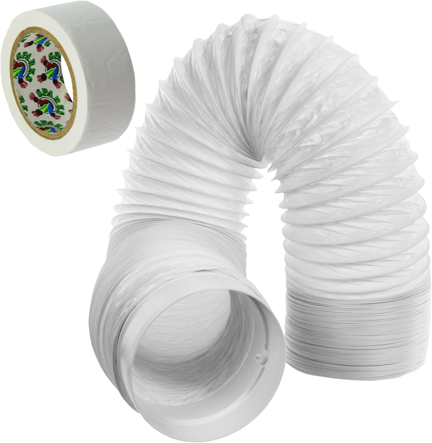 SPARES2GO Hose Pipe PVC Duct Extension Kit for Delonghi Air Conditioner