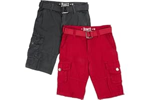 X RAY Raw X Boys Cargo Shorts 8-18 | 100% Cotton Belted Twill Boys, Teen and Youth Cargo Short |