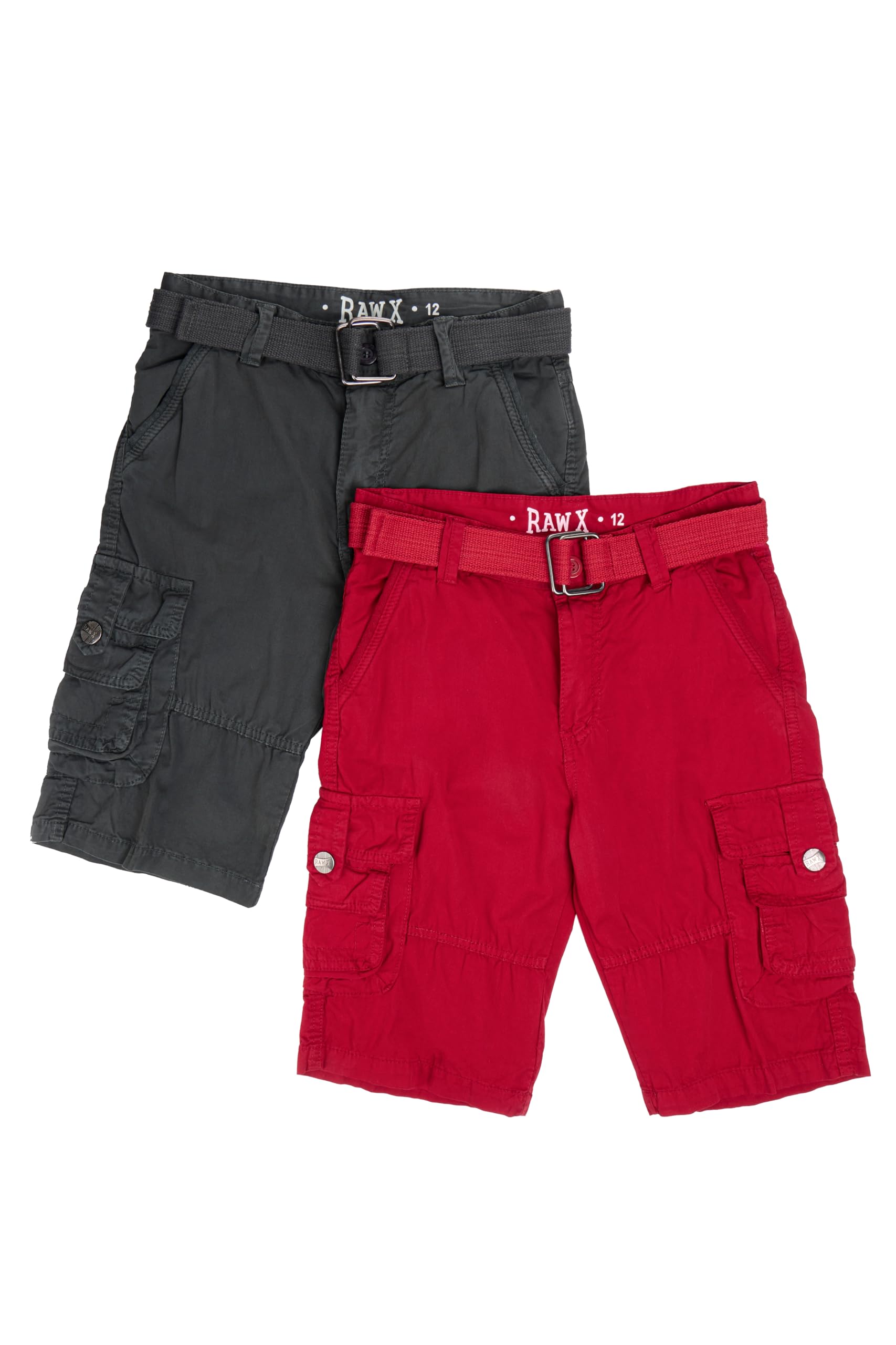 Raw X Boys Cargo Shorts 8-18 | 100% Cotton Belted
