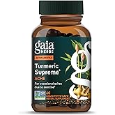 Gaia Herbs Turmeric Supreme Ache- Helps Provide Relief of Occasional Aches - with Turmeric Curcumin, Black Pepper, Devil’s Claw, Ginger, Feverfew & More - 60 Liquid Phyto-Capsules(30-Day Supply)