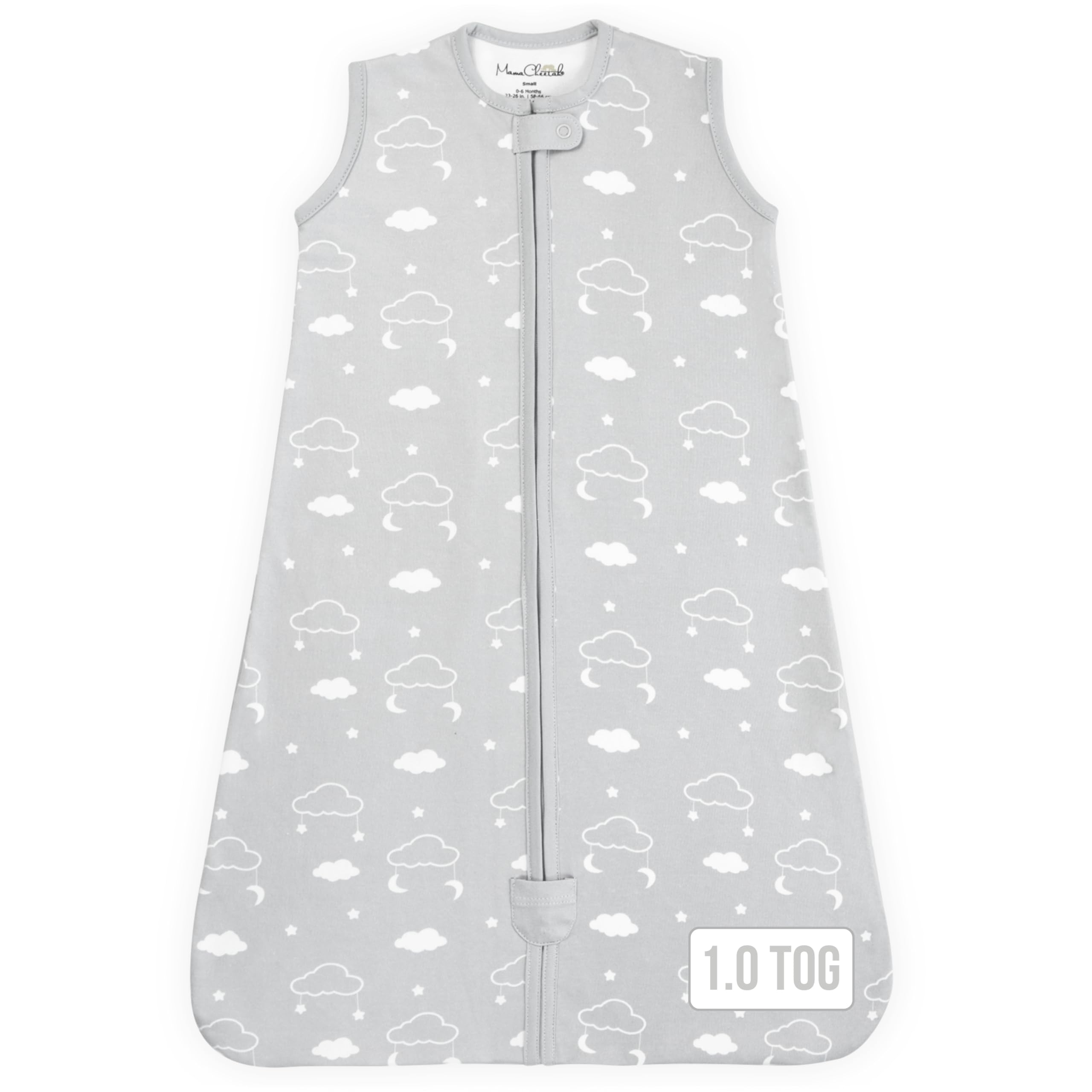 Mama Cheetah Baby Sleep Sack 1.0 TOG, Organic Cotton Baby Wearable Blanket with Two-Way Zipper, Swaddle Transition Sleeping Bag, All-Season Sleep Sack for Infant Toddler Boy Girl, 24-48 Months, 1-Pack