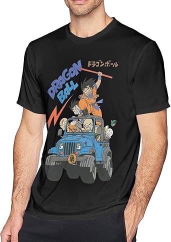 Amazon.com: Super Saiyan Goku Men's Classic Funny Short Sleeve Round