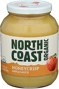North Coast Organic Honeycrisp Apple Sauce, No Added Preservatives, No Added Sugar, Kosher, USDA Certified Organic, Gluten Fr