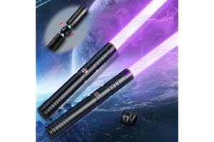 ZASABEL Dueling Lightsaber 2 Pack for Adults, Lightsabers for Adults Dueling Light Sabers 15 Color RGB with Aluminum Alloy Handle, Rechargable Dueling Light Saber Toys for Kids&Adults