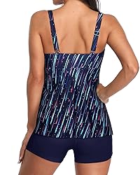 Yonique Women 2 Piece Flowy Tankini Swimsuits with