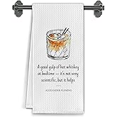 Elefeltclave Whiskey Cocktail Kitchen Towels, Gifts for Whiskey Lovers Drinkers Dish Tea Towels for Kitchen Decor, Cocktail Lover Gifts Decorative Hand Towel for Bar Cart, 16x24 Inch