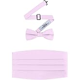 S.H. Churchill & Co. Men's Formal Satin Bowtie and Cummerbund Set
