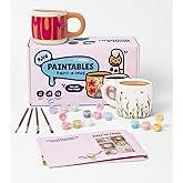 Pott'd Paintables Paint Your Own Mug Kit - DIY Mug Painting Kit for Adults. Ceramic Painting Kit for Adults Includes Mugs, Paints, Brushes, Cloth and Painting Inspiration Guide