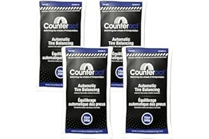 Counteract 12OZ-B4 Centrifugal Force Tire/Wheel Balancing Beads - Off-Road Vehicles, Light Duty Truck Tires, (4) 12oz Balance Bead Bags, (4) Valve Caps and Cores