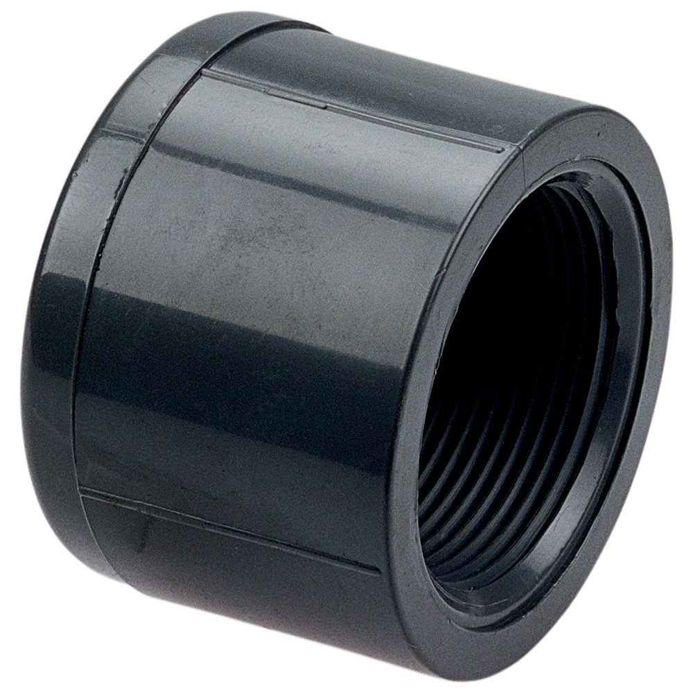 NIBCO 45173 Series PVC Pipe Fitting, Cap, Schedule 80, 1/2" NPT Female