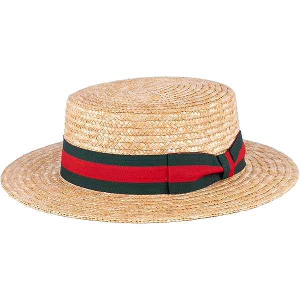 即購入ok！！the barnnet Straw Boater Hat Women's Straw Boater Hat 1940s Vintage Very Low Fascinator