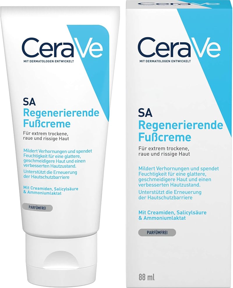 CeraVe SA Renewing Foot Cream 88ml Salicylic Acid Ceramides Dry Rough Feet