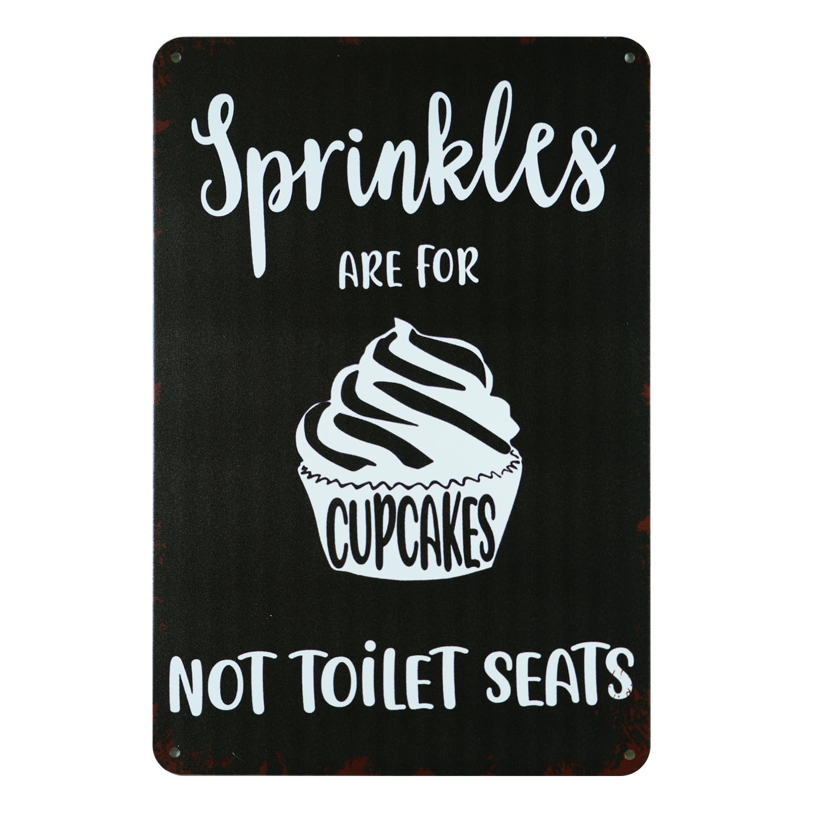 Photo 1 of QYAYIK Sprinkles are for Cupcakes not for Toilet Seats Sign 12x8 Inch, Rustic Funny Bathroom Sign, Half Bathroom Decor Wall, Decor Bathroom Sign Art, Decor Funny Sayings