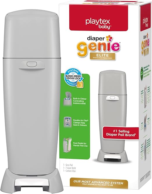Playtex Baby Diaper Genie Elite Diaper Pail System with Front Tilt Pail