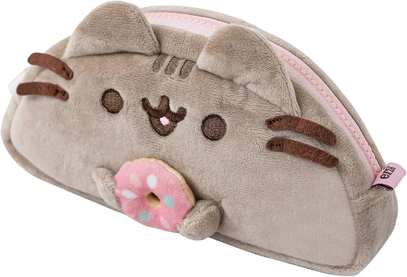 Groupo Erik - Trousse Peluche Pusheen 20x10x5 cm - sous Licence Officielle, Trousse Scolaire Enfant, Collège ou Lycée - Fournitures Scolaires, Matériel Scolaire