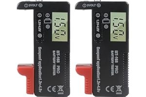 2pcs Battery Tester Checker Universal Battery Checker for AA AAA C D 9V 1.5V Button Cell Household Batteries Smal Electrical 
