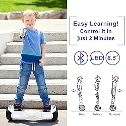 SISIGAD Hoverboard for Kids Ages 6-12, with