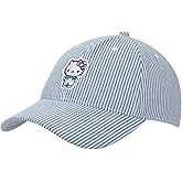 Hello Kitty Embroidered Character Women's Denim Unstructured Baseball Cap