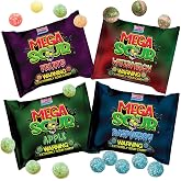 Barnetts Mega Sour Candy 4 Pack &ndash; Handmade British Sweets &ndash; Raspberry, Apple, Watermelon &amp; Fruits &ndash; Gift or Party Treat (104g x 4)