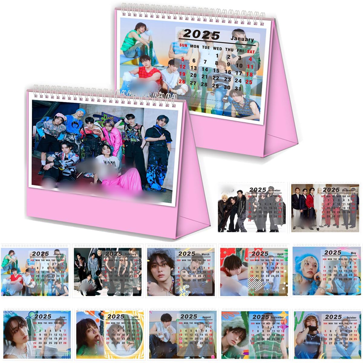 Photo 1 of 2025 Desk Calendar Monthly Desktop Calendar for Fans