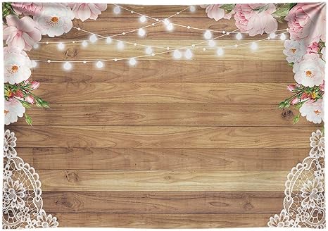 Amazon Com Funnytree 7x5ft Soft Fabric Flowers Wood Lace Rustic