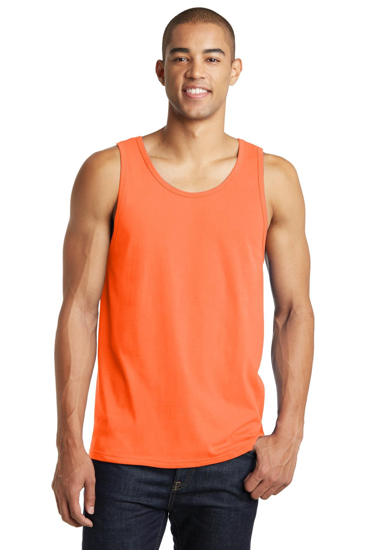 District Men's Young The Concert Tank XS Neon Orange
