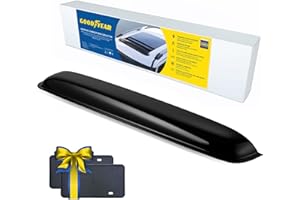 Goodyear Shatterproof Sunroof Wind Deflector 42.5", Tinted Sun and Moonroof Visor for Deflecting Noise, Rain, and Windy Weath