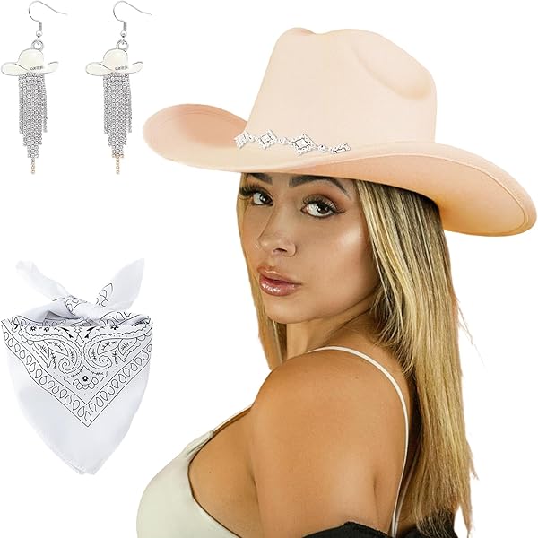 1472 Men & Women Cowboy Hat Western Style Glitter Cosplay Party Costume Hats Men & Women Cowboy Hat Western Style Glitter Cosplay Party  main image 4