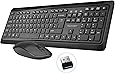 TeckNet Wireless Keyboard and Mouse Set 2.4G Full-Size with Nano USB ...