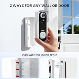 ieGeek Doorbell Camera Wireless 2K HD Video Doorbell with Chime 2.4GHz WiFi view 5