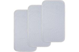 BlueSnail Ultra Soft and Absorbt Quilted Waterproof Changing Pad Liner 3pk (Blue)