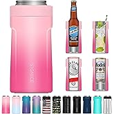 Universal Can Cooler - Signice 3 in 1 Insulated 12 oz Beer Can Insulator Stainless Steel Metal Holder for 12oz Slim Skinny Tall Standard Cans Bottle Hard Seltzer Soda Energy Drinks (Sakura)