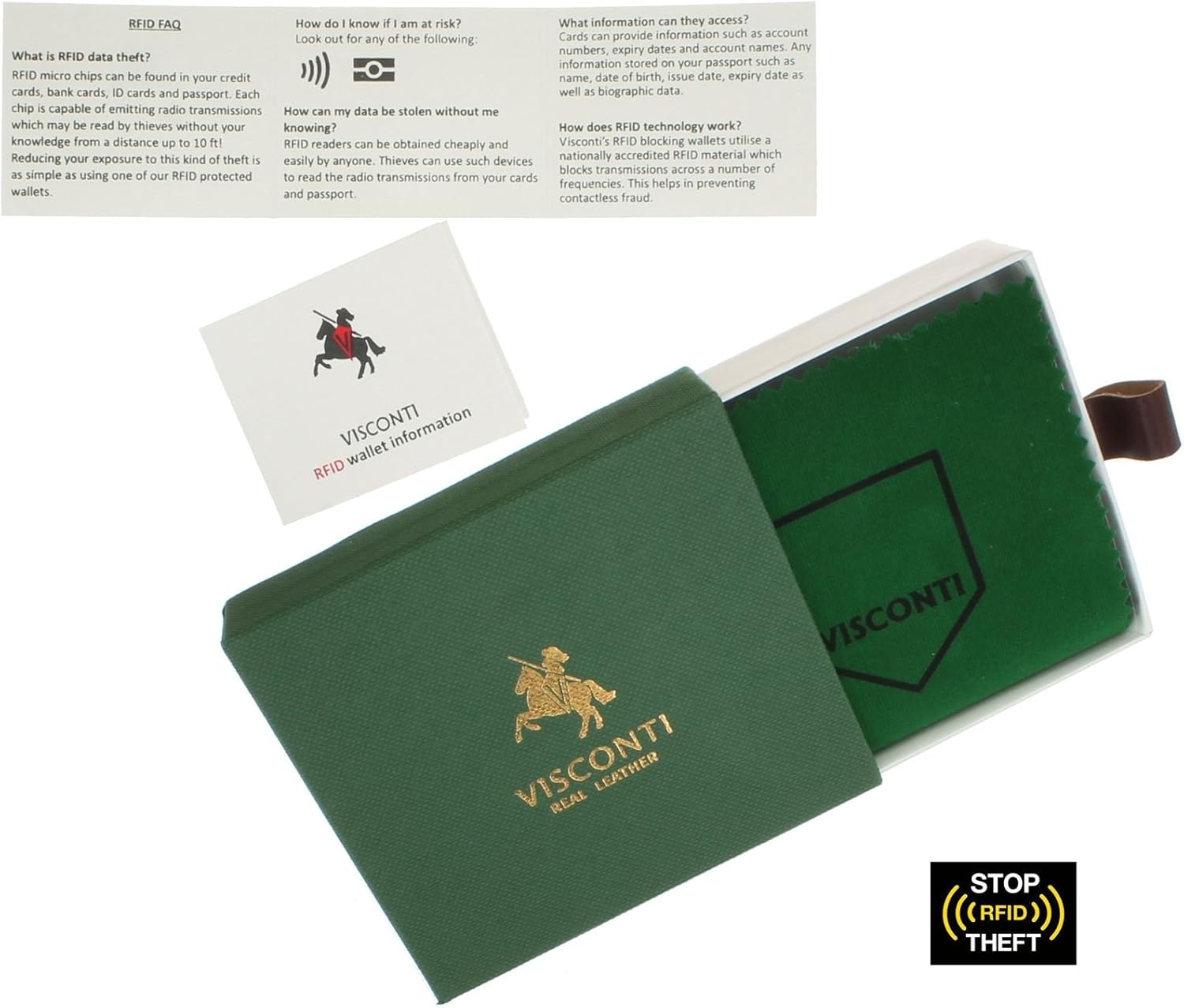 VISCONTI Tuscany Collection Matteo Leather Jacket Wallet - RFID Protection TSC49 Black - Image 5