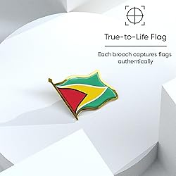 Guyana Flag Lapel Pin - Enamel Metal National Badge