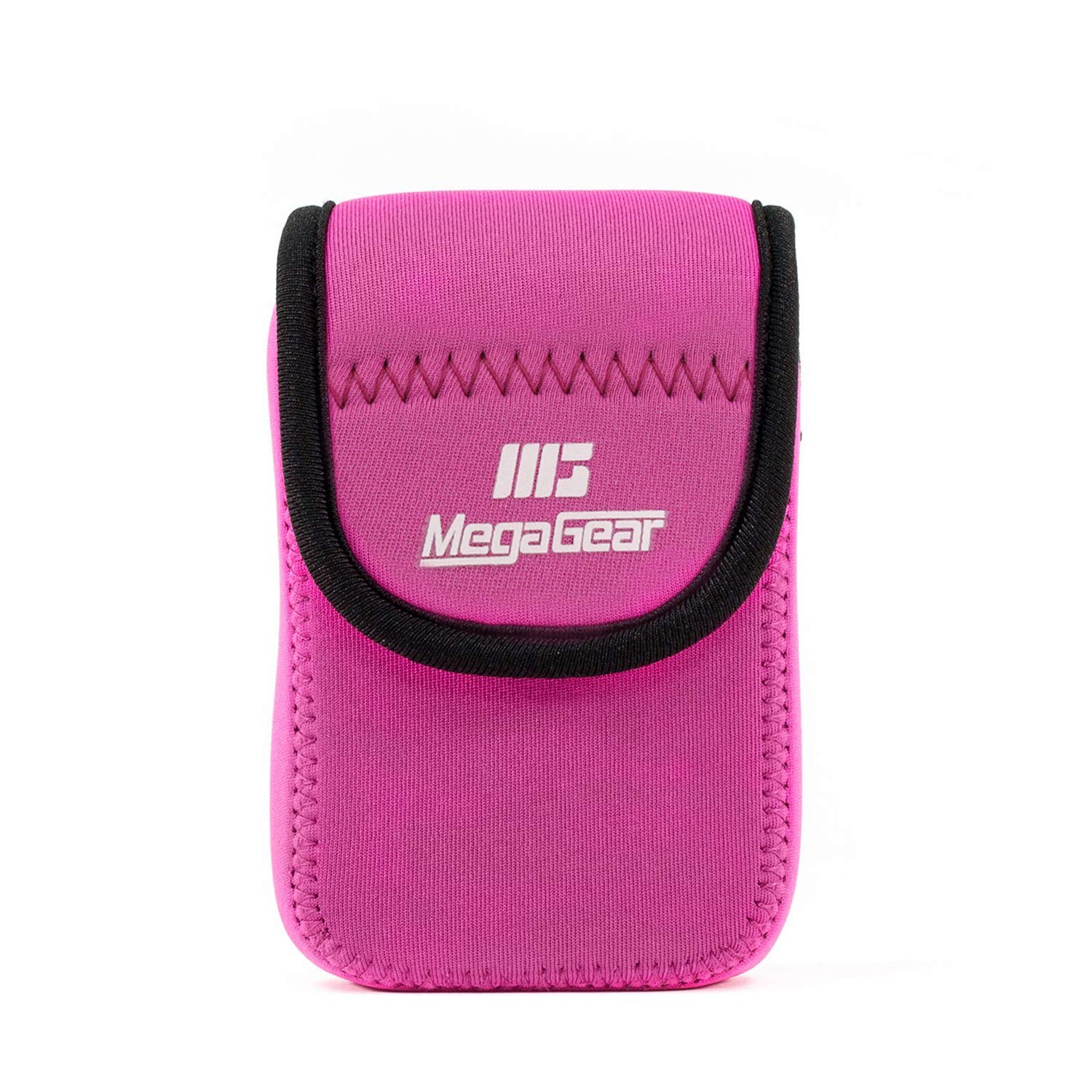MegaGear Ultra Light Neoprene Camera Compatible with Case Sony Cyber-Shot DSC-W800, with Carabiner - Hot Pink