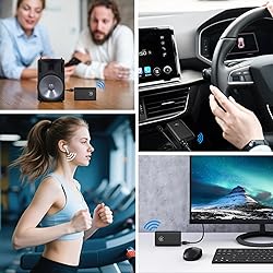 JXTZ Aux Bluetooth Adapter for Car, 2 in 1