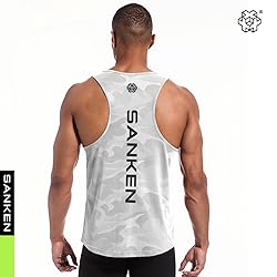 Sanken Men's Quick Dry Workout Tank Tops Breathable