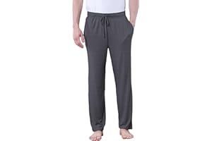 DITOK Men's Lightweight Pajama Pants Soft Lounge Sleep Joggers Adjustable Drawstring & Pockets All-Season Sleepwear