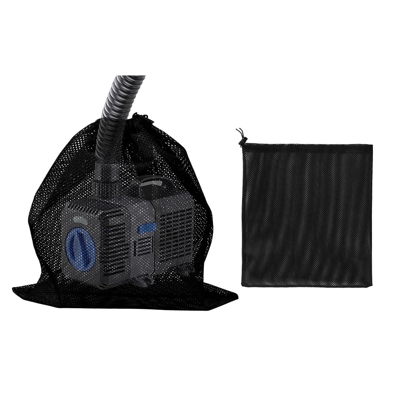 Upstore 2Pcs 45cm x 45cm Pump Barrier Bag with Drawstring Pond Pump Filter Bag for Biological Pond Filters