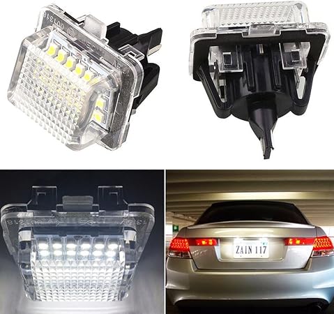 Amazon Polarlander 2個1組 18 Smd Ledライセンスプレートライト ライセンスプレートライト ナンバー灯 自動車 ホワイト Ledナンバープレートランプ 専用設計 For Mercedes Benz W4 W221 W212 W216 に適用 ライセンスランプ 車 バイク