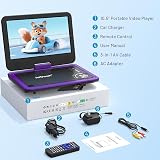 ieGeek 12.5" Portable DVD Player with 10.5" Swivel Screen Purple view 9