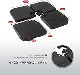 Straame 4Pcs Garden Parasol Base Weight Stand 60/80Kg Cantilever Square view 3