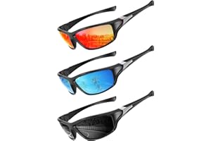 QALLY Polarized-Sunglasses-Men Sports Mens-Sunglasses: Sun-Glasses with UV400 Protection for Driving Golf Fishing Running