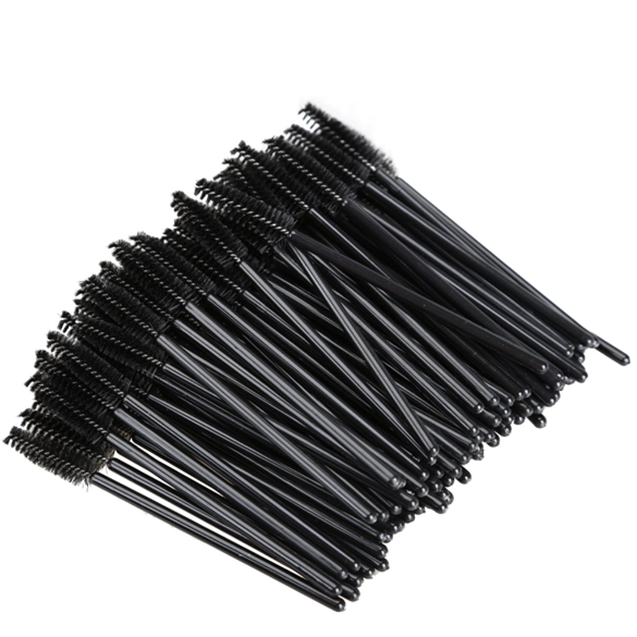 GoWorth 200 PCS Disposable Eyelash Mascara Brushes Makeup Brush Wands Applicator Makeup Kits(Rose Red & Black): Beauty
