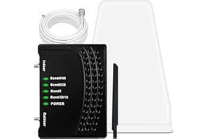 CALLONE+ Cell Phone Booster for Home & Office,Up to 2,000 sq ft,Cell Phone Signal Booster with Band 66/25/2/4/5/12/13/17,Boost 5G 4G Data for All U.S. Carriers FCC Approved Cell Booster (Black)