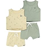 Modern Moments by Gerber baby-boys 4-pack Sleeveless Top & Short Set